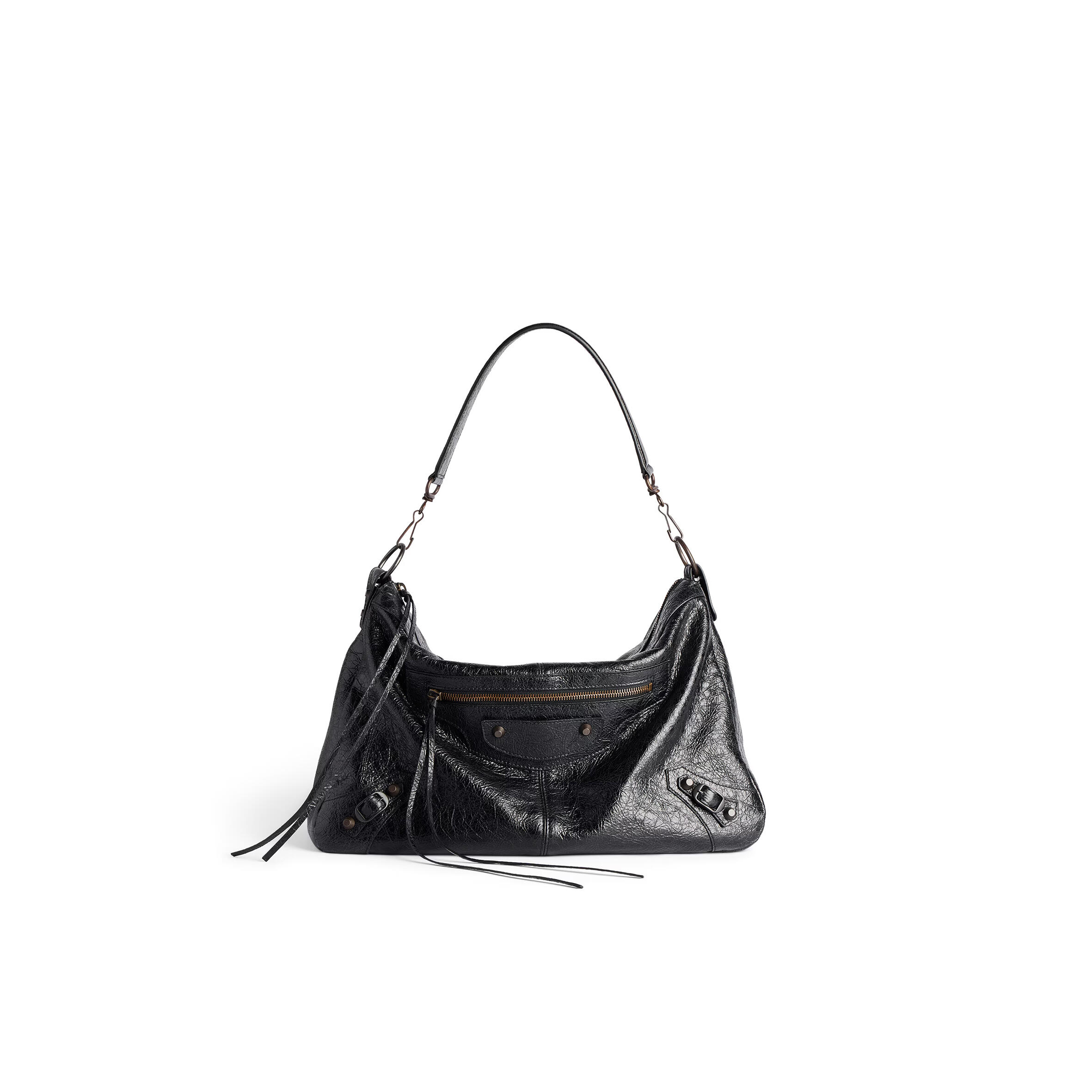 BALENCIAGA MEN'S LE CITY MOTO MEDIUM IN BLACK 8461862ABEK1000 (27.9*19*13.9cm) BALENCIAGA MEN'S LE CITY MOTO MEDIUM IN BLACK 8461862ABEK1000 (27.9*19*13.9cm)